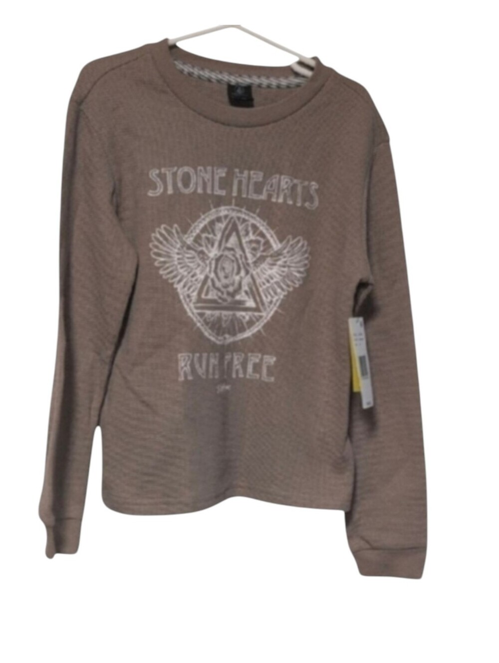 Volcom Stone Hearts Waffle Knit Top Girls Size 6X